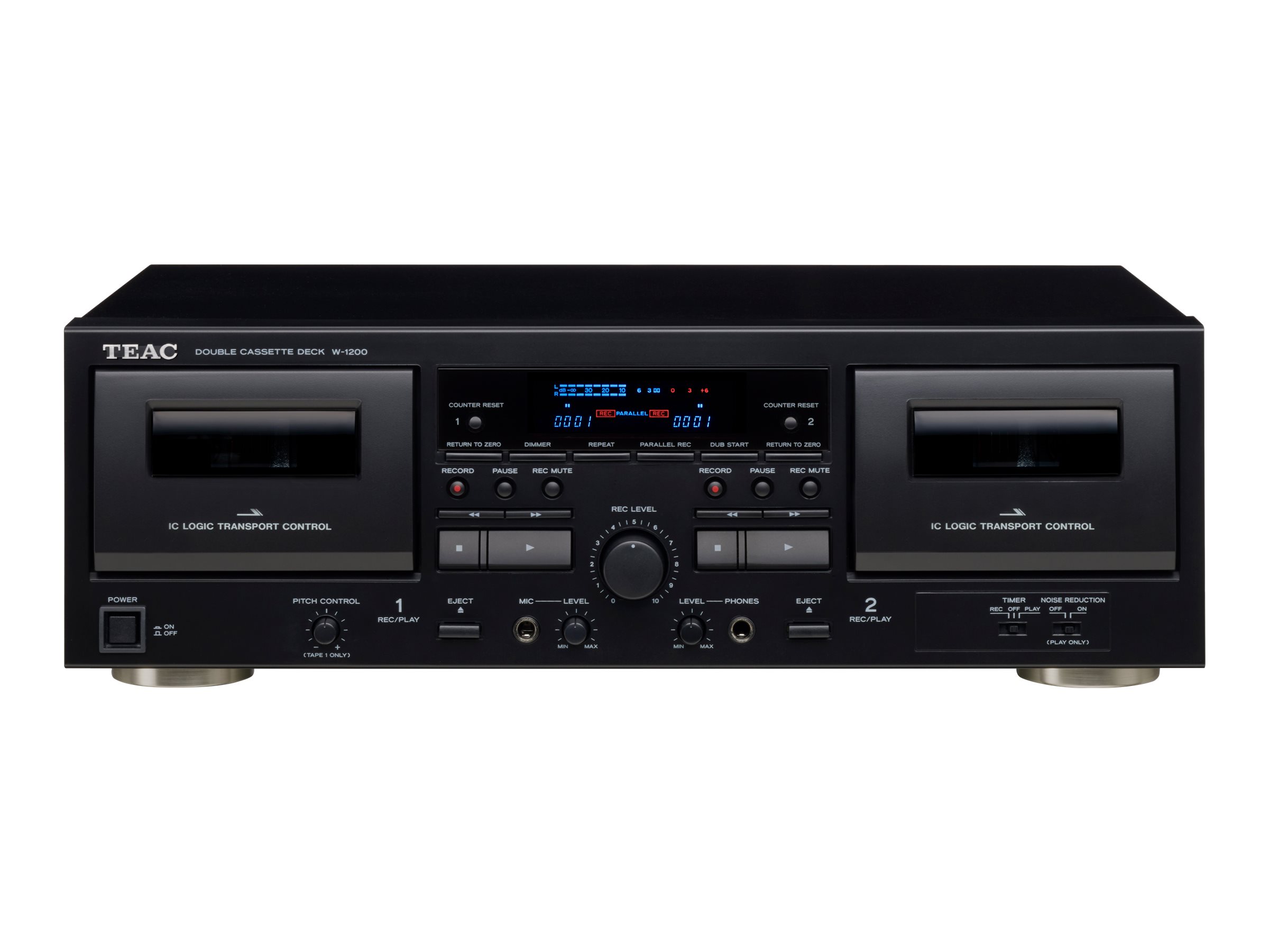 Teac W-1200 Doppelkassettendeck Schwarz