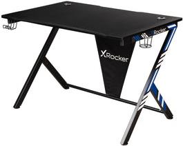 X Rocker Ocelot Aluminium Carbon Gaming Tisch mit Stickern in Rot & Blau (2020054)