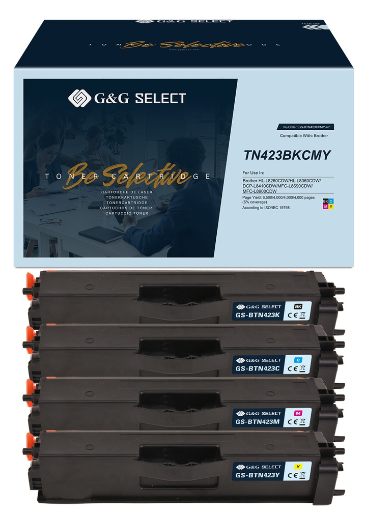 G&G Select Toner 4er Set kompatibel mit Brother TN-423CMYK