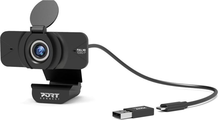 PORT Connect Webcam 900078 2 MP 1080p Schwarz