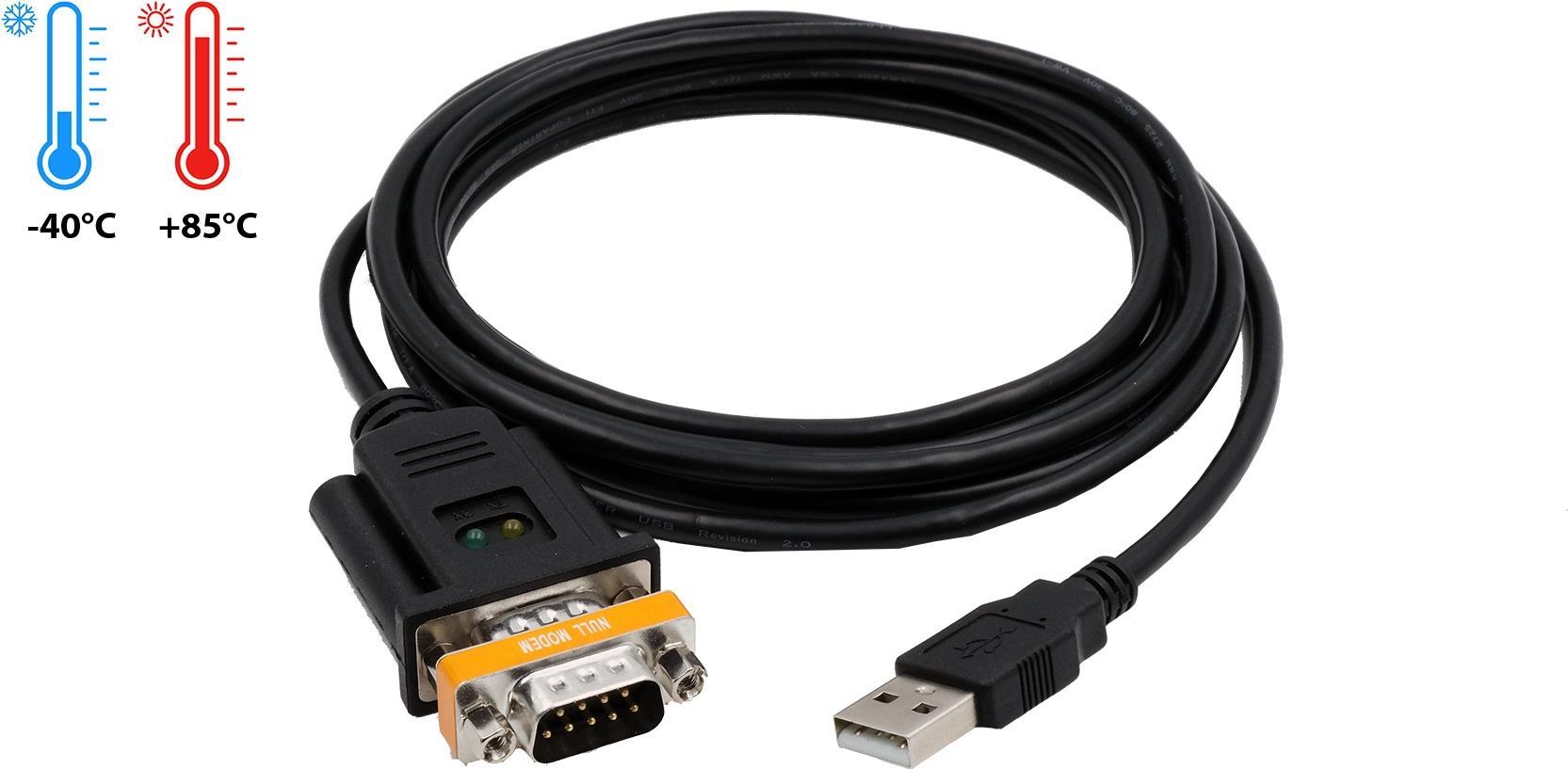 EXSYS EX-1311-2T Kabeladapter USB Type A 2.0 RS-232 Schwarz (EX-1311-2T)
