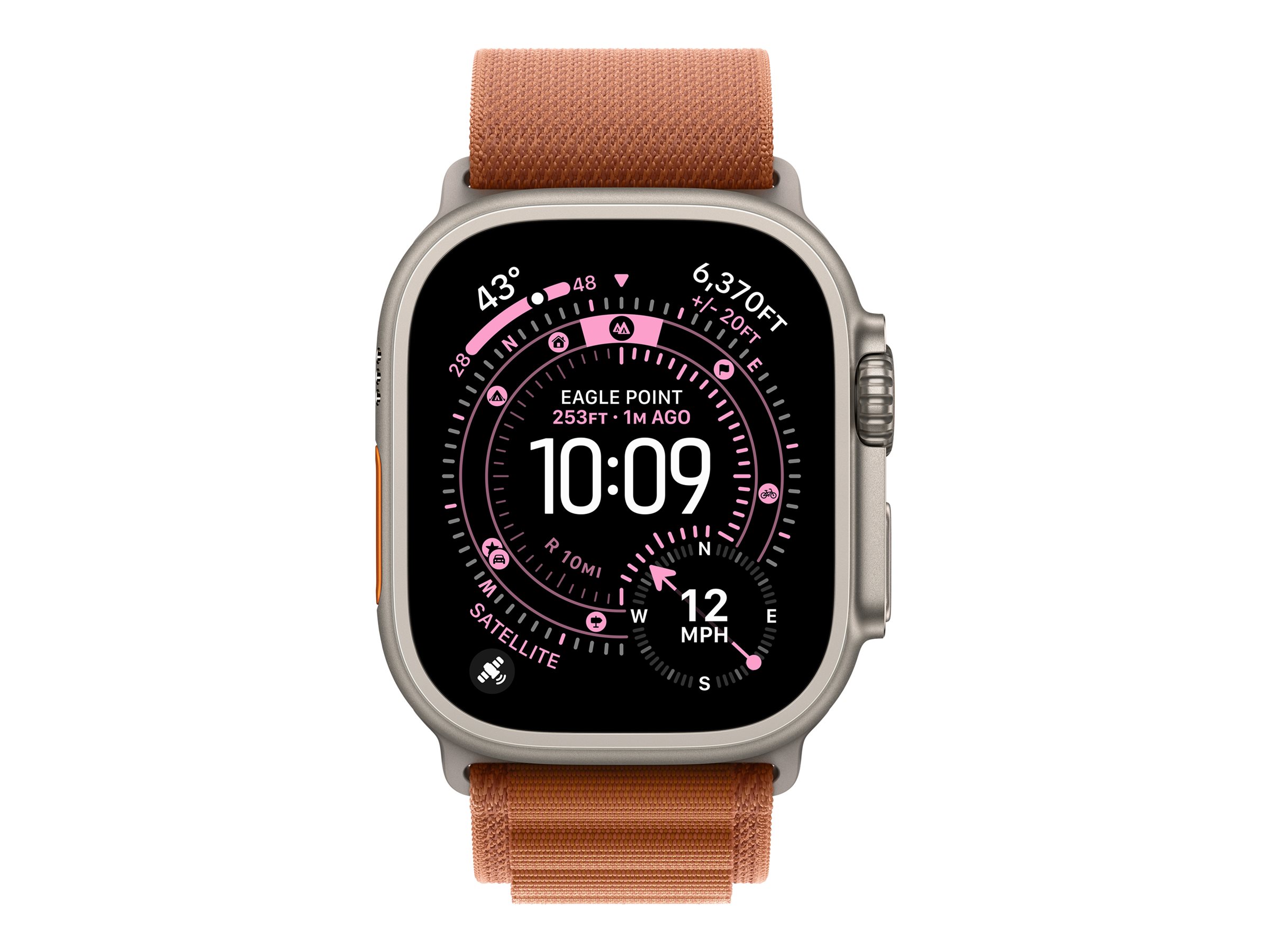 Apple Alpine Loop Uhrenarmband 49 mm Medium Natural Titanium Terra Cotta
