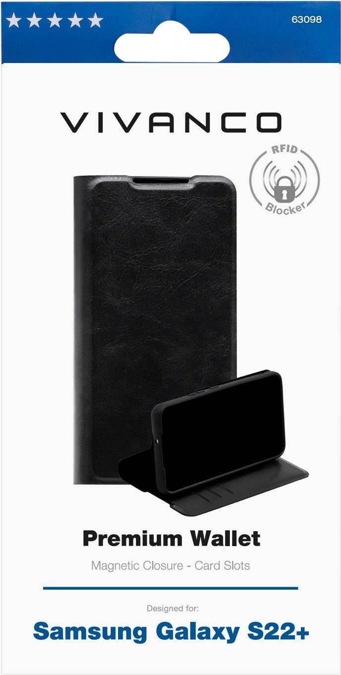 Vivanco Premium Wallet Handy-Schutzhülle 16,8 cm (6.6" ) Geldbörsenhülle Schwarz (PWVVSGS22PBK)