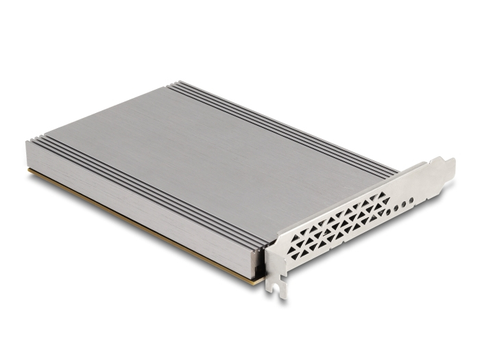 Delock 90210 Speicher-Controller PCIe 4.0 x16 zu 4 x M.2 NVMe Schwarz, Metallisch