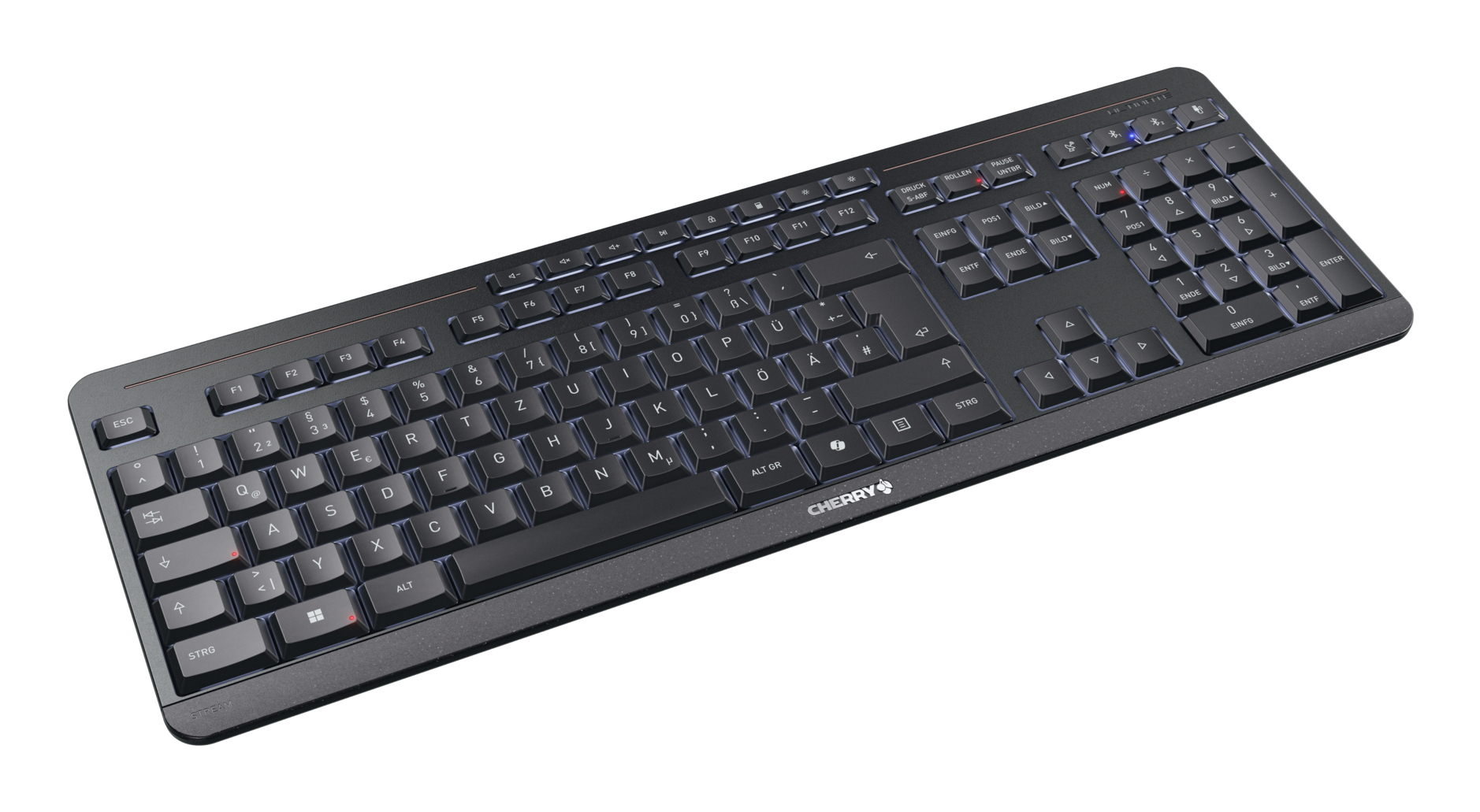CHERRY STREAM DESKTOP ULTIMATE Tastatur-und-Maus-Set QWERTZ Deutsch Schwarz