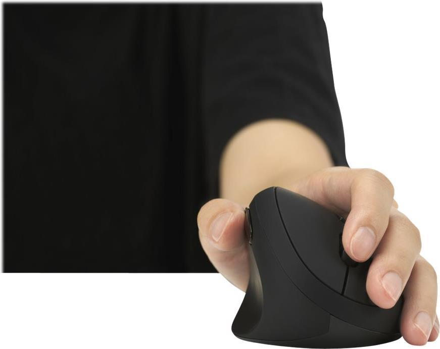 Kensington Pro Fit Ergo Wireless Maus Vertikal für Linkshänder Schwarz