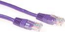 ACT Purple 10 meter U/UTP CAT6 patch cable with RJ45 connectors. Cat6 u/utp purple 10.00m (IB1710)