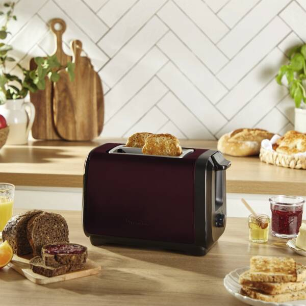 Moulinex Toaster LT5S05E0 2 Scheiben 1300 W Schwarz, Rot