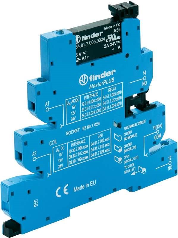 Finder MasterPlus schmales Koppelrelais für DIN-Schiene 39.30.0.024.8240 Schaltspannung 230 V/AC (39.30.0.024.8240)