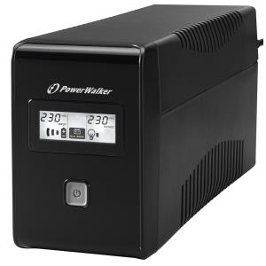 BlueWalker VI 850 LCD FR Line-Interaktiv 850VA 2AC-Ausgänge Kompakt Schwarz Unterbrechungsfreie Stromversorgung (UPS) (VI 850 LCD)