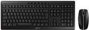 CHERRY STREAM DESKTOP - Tastatur-und-Maus-Set - kabellos - 2.4 GHz - Pan-Nordic - Tastenschalter: CHERRY SX - Schwarz
