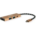 ROLINE 12.02.1119 Notebook-Dockingstation & Portreplikator Verkabelt USB 3.2 Gen 2 (3.1 Gen 2) Type-C Gold (12.02.1119)