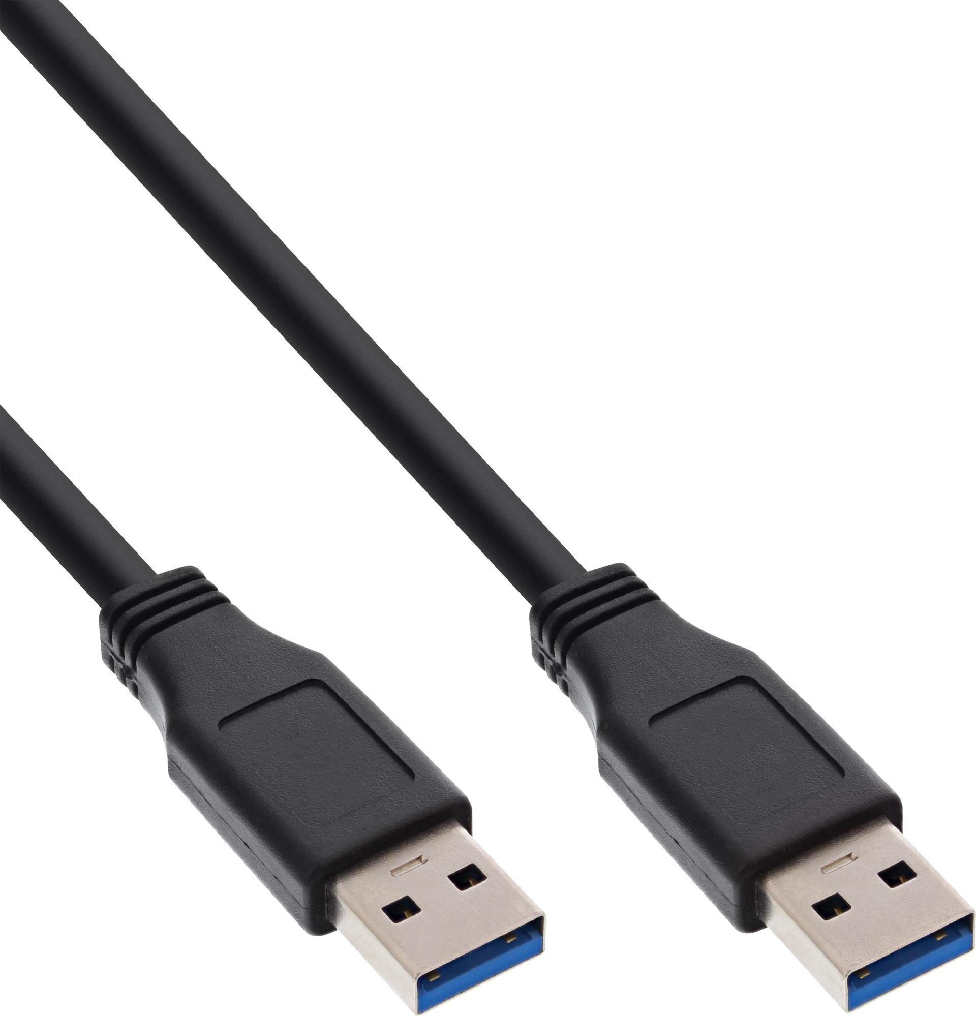 InLine USB-Kabel USB Typ A zu USB Typ A 3 m Schwarz