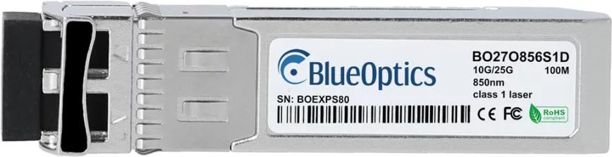 Cisco SFP-10/25G-SR kompatibler BlueOptics SFP28 Transceiver für Multimode 10 & 25 Gigabit Highspeed Datenübertragungen in Glasfaser Netzwerken. Unterstützt 10 & 25 Gigabit Ethernet, Fibre Channel oder SONET/SDH Anwendungen in Switchen, Routern, Storage S (SFP-10/25G-SR-BO)