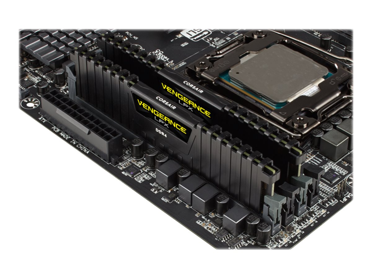 Corsair Vengeance LPX 16 GB RAM DDR4 2400 MHz CL14 DIMM Kit Schwarz