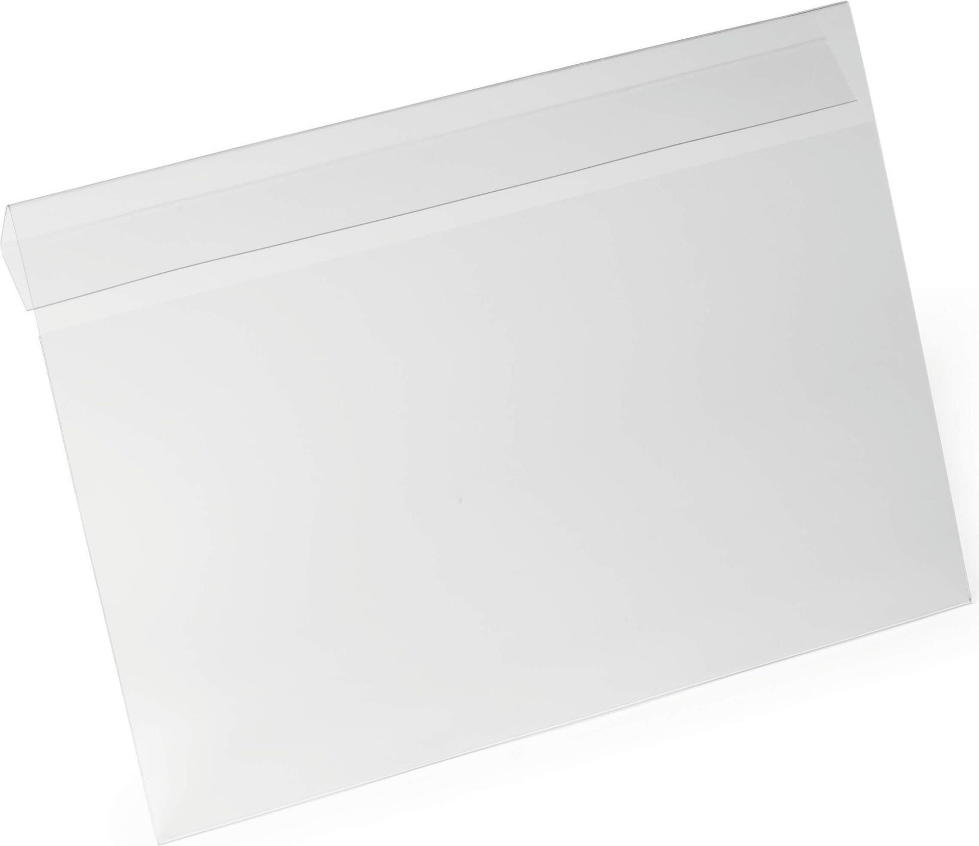 DURABLE Kennzeichnungstasche HARD COVER mit Falz A4 quer, Farbe: transparent, Art. Nr. 116319, 1 PAK (116319)