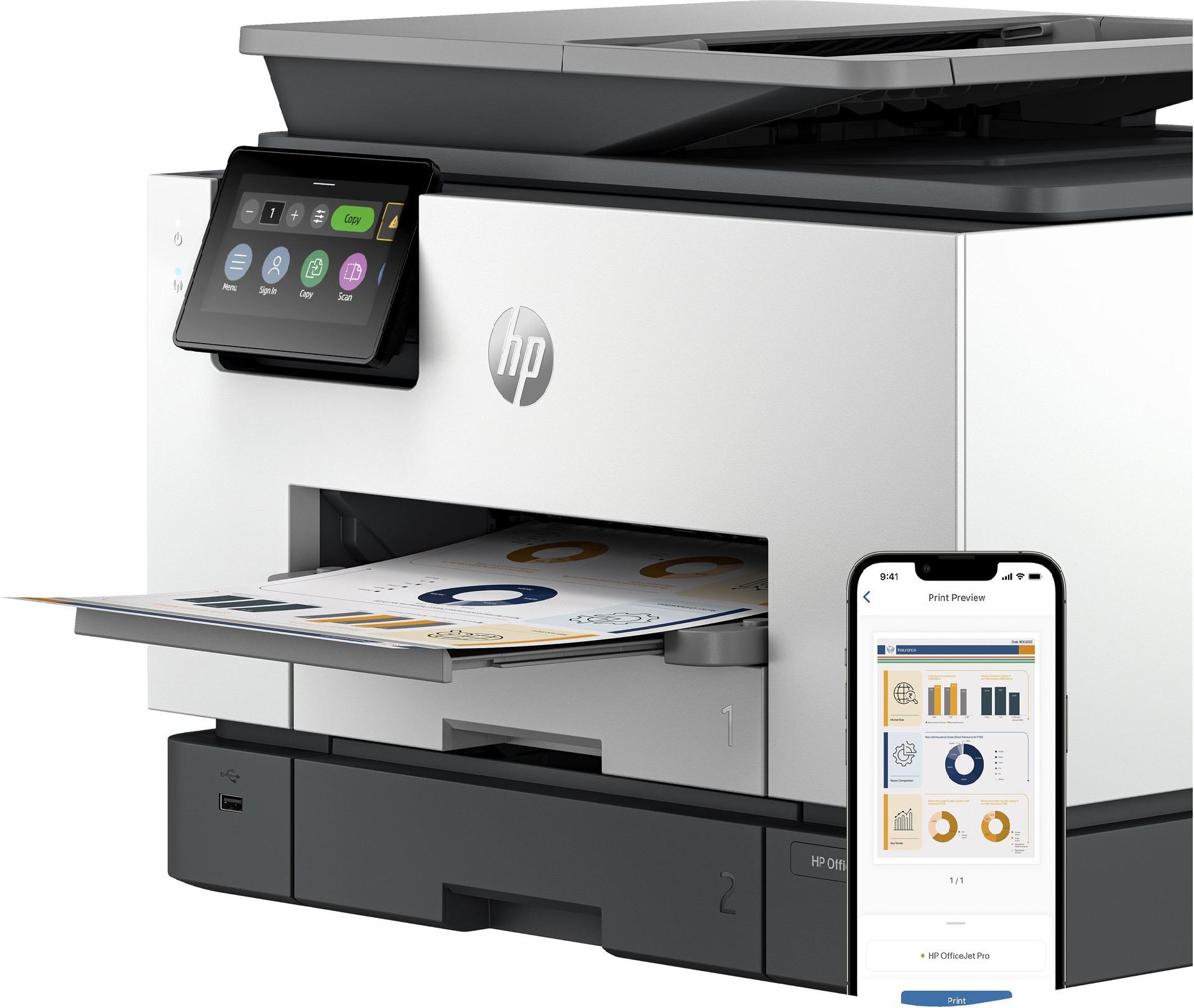 HP Officejet Pro 9130b All-in-One Multifunktionsdrucker Tintenstrahl WLAN Schwarz