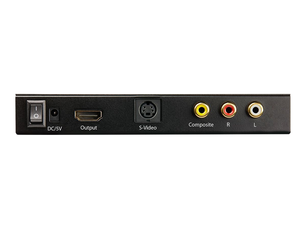 StarTech.com VID2HDCON2 S-Video/Composite zu HDMI Konverter mit Audio, 720p, NTSC/PAL - Schwarz