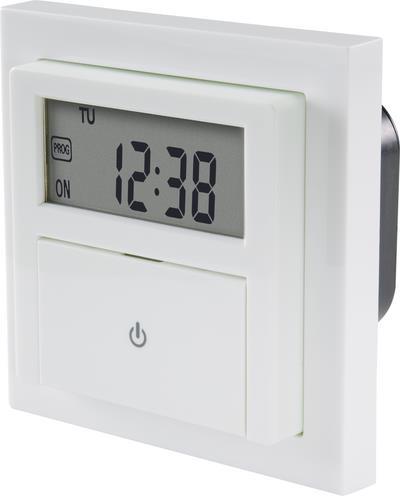 Sygonix SY-4504968 Unterputz-Timer digital Wochenprogramm 1800 W Countdown-Funktion, inkl. Aufputzrahmen, START/STOPP-Funktion, Programmierfunktion (SY-4504968)