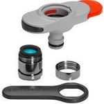 Gardena 18210-20 Hahnverbinder für Indoor-Wasserhähne Schwarz Chrom Grau (18210-20)