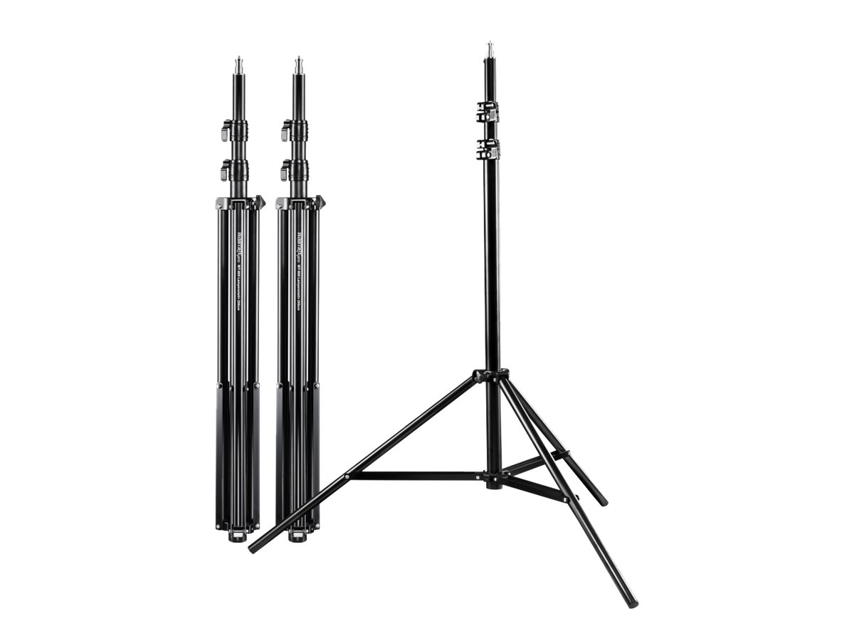 Walimex pro 3x Lampenstativ WT-806 256cm 6kg Federdämpfung Schwarz