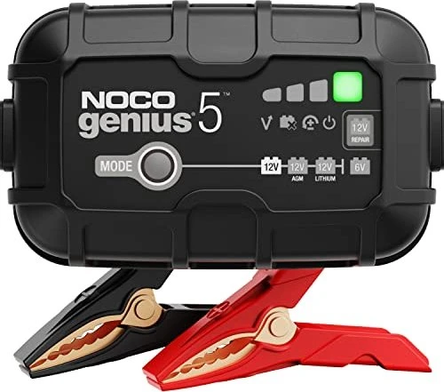 NOCO GENIUS5 5A Batterieladegerät für 6V/12V Batterien mit Wartungs- und Entschwefelungsfunktion (GENIUS5EU)