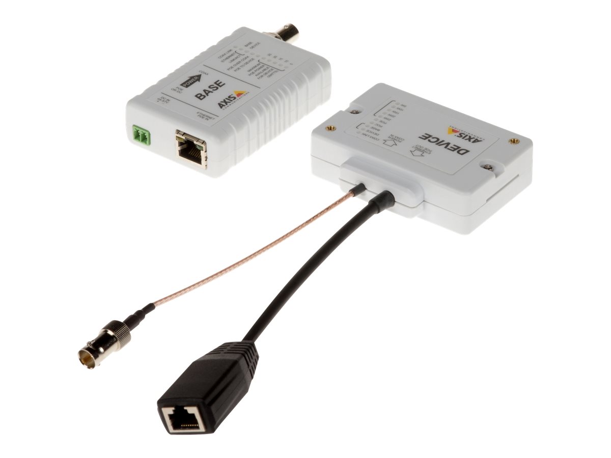 Axis T8645 PoE+ Over Coax Compact Kit Medienkonverter Schwarz, Weiß