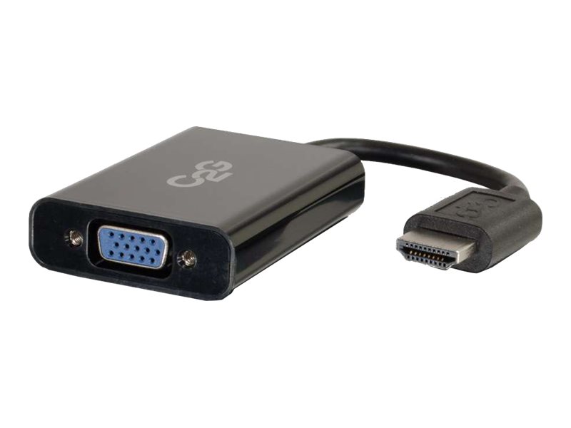 C2G HDMI to VGA and Stereo Audio Adapter Converter Dongle Schwarz