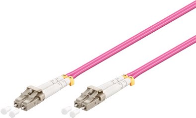 Goobay LWL Kabel, Multimode (OM4) Violett, 2 m - LC-Stecker (UPC) / SC-Stecker (UPC) (95944)