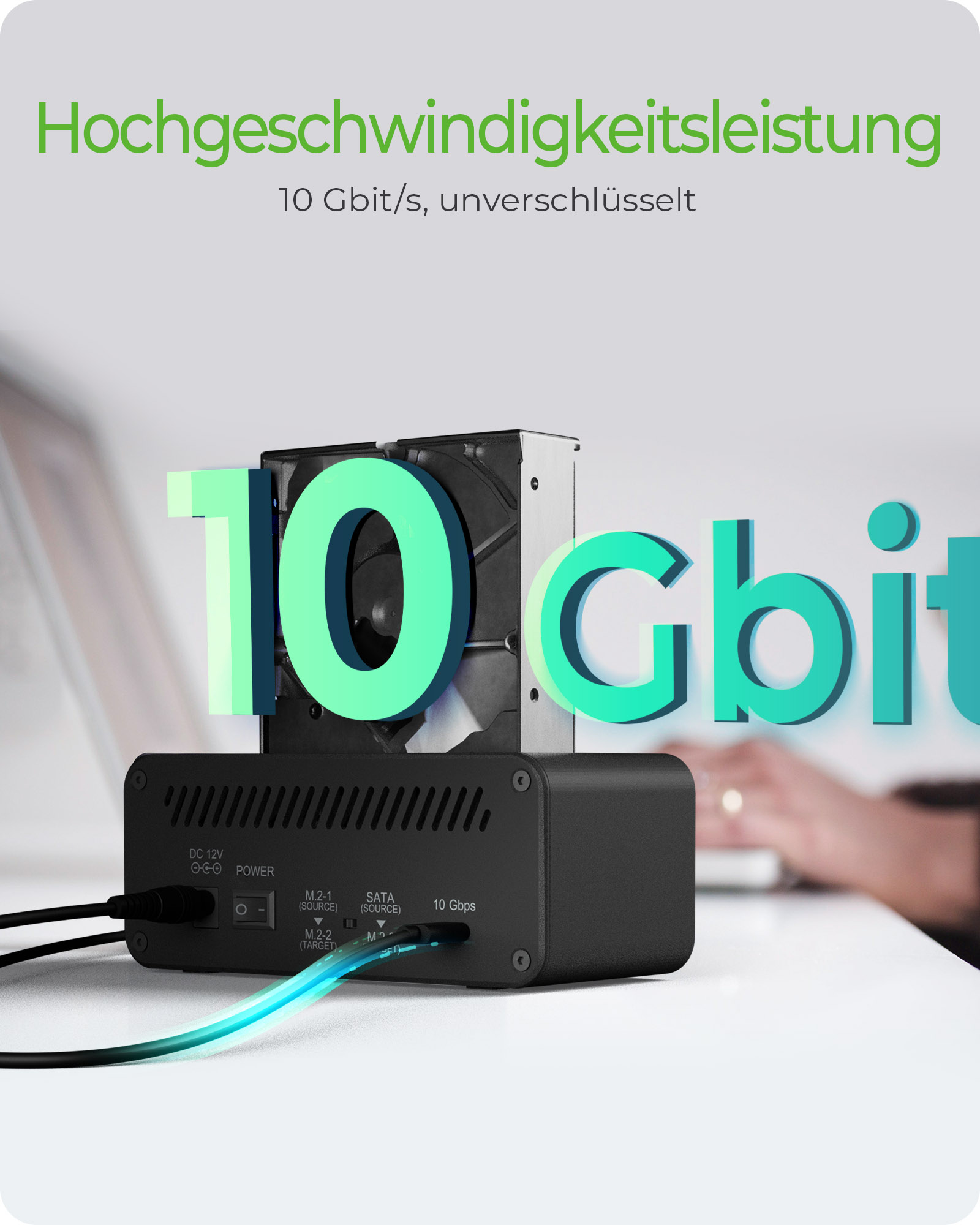 ICY BOX IB-2924MSCL-C31 Dockingstation USB 3.2 Gen 2 Schwarz