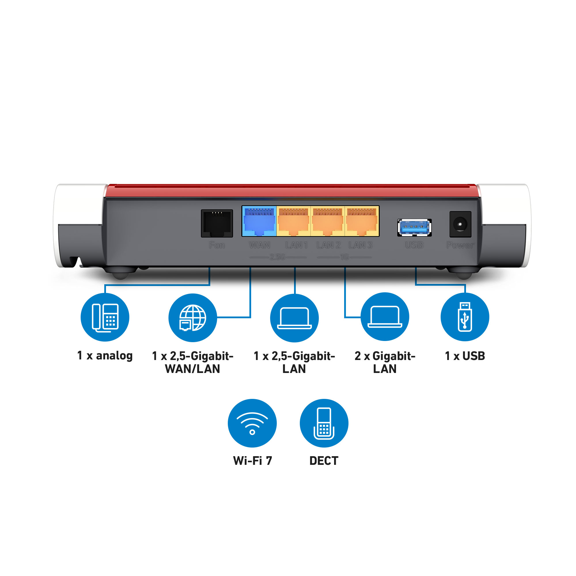 FRITZ! FRITZ!Box 4630 WLAN-Router Wi-Fi 7 Weiß