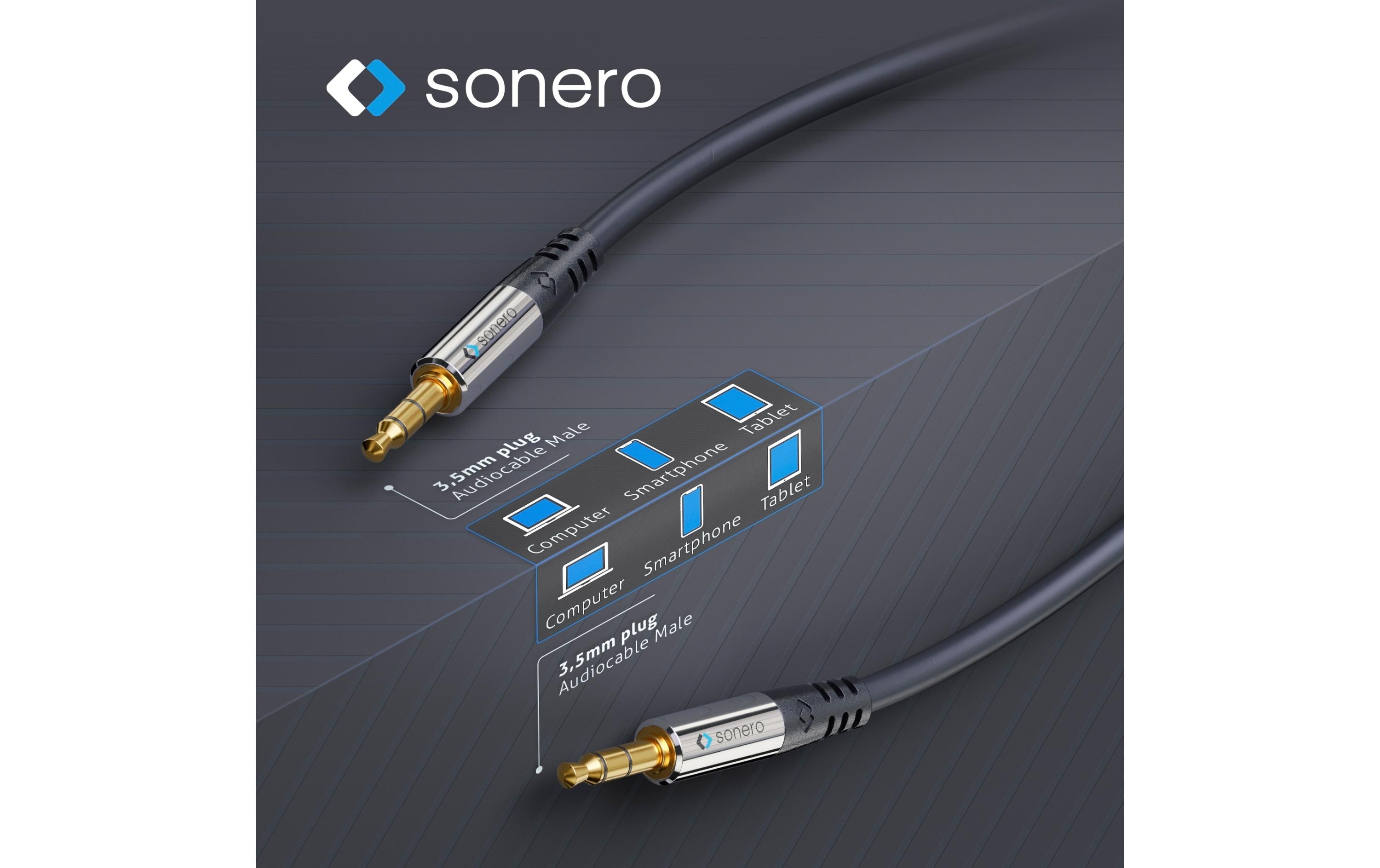 Sonero Premium 3.5 mm Audiokabel 3 m Schwarz
