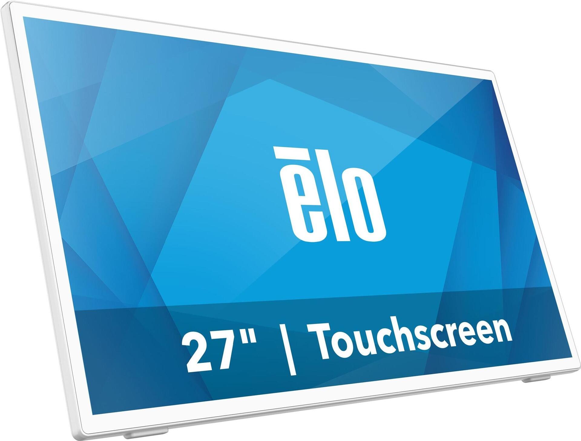 Elo 2770L, 68,6cm (27"), Projected Capacitive, Full HD, USB, Kit (USB), weiß Touchmonitor (rahmenlos, Seitenverhältnis: 16:9), Bildschirmdiagonale: 68,6cm (27"), Touch, Projected Capacitive, Auflösung, 1920x1080 Pixel, Reaktionszeit: 14ms, Kontrast: 1000:1, Displayoberfläche: Antiglare, Schnittstellen, USB, VGA, Display-Port, HDMI, Touchinterface: USB, Zubehör, inkl.: Kabel (USB, HDMI), Stromversorgung: Netzteil, Netzkabel, Farbe, weiß [Energieklasse E] (E266381)