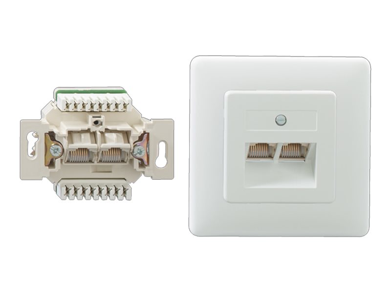 Rutenbeck UAE 8/8 (8/8) LSA Up rw CAT 3 Anschlussdose Pure White, RAL 9010
