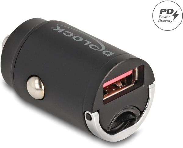 Delock Mini Kfz Ladeadapter USB Typ-A mit 18 W (64277)