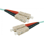 exertis Connect LWL Patchkabel HD, 50/125 µm, OM3-Faser, SC Duplex Stecker/Stecker, aqua, 30,0 m UPC UPC-Schliff - Standard: IEC 61754 / 61755 ? ISO 11801- Einfügedämpfung: = 25 dB- HD (High Density) = hohe Packungsdichte- Durchmesser: 2 mm (392759)