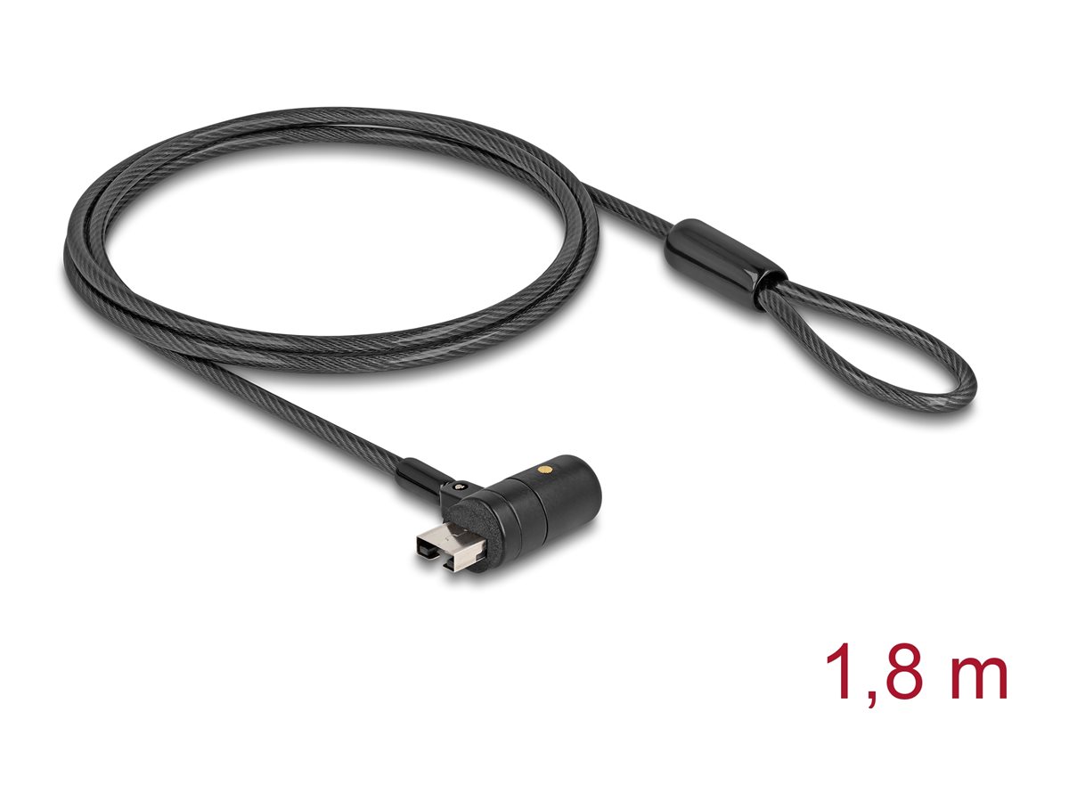Navilock 20645 Notebook Sicherungskabel USB Typ-A mit Schlüssel 1,8 m Schwarz