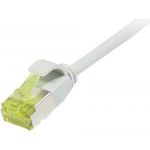 Patchkabel RJ45, CAT6A 500Mhz, 0,15m, grau, U/FTP, slimline rund d=3,8mm, TPE/LSZH(Superflex), AWG32, mitCat.7 Rohkabel, Synergy 21 (S217300V3)
