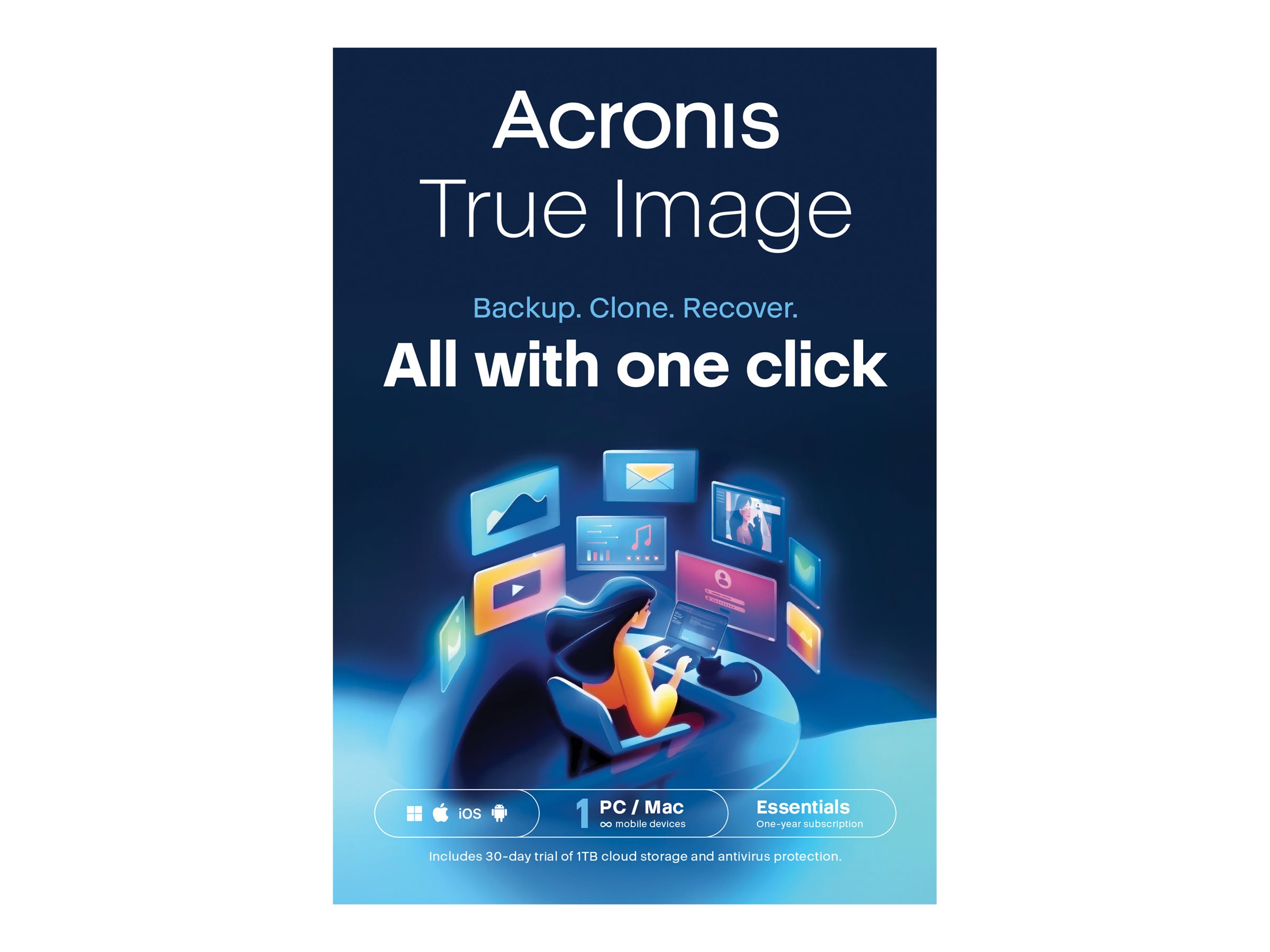Acronis Cyber Protect Home Office Essential 1 PC 1 Jahr Abonnement
