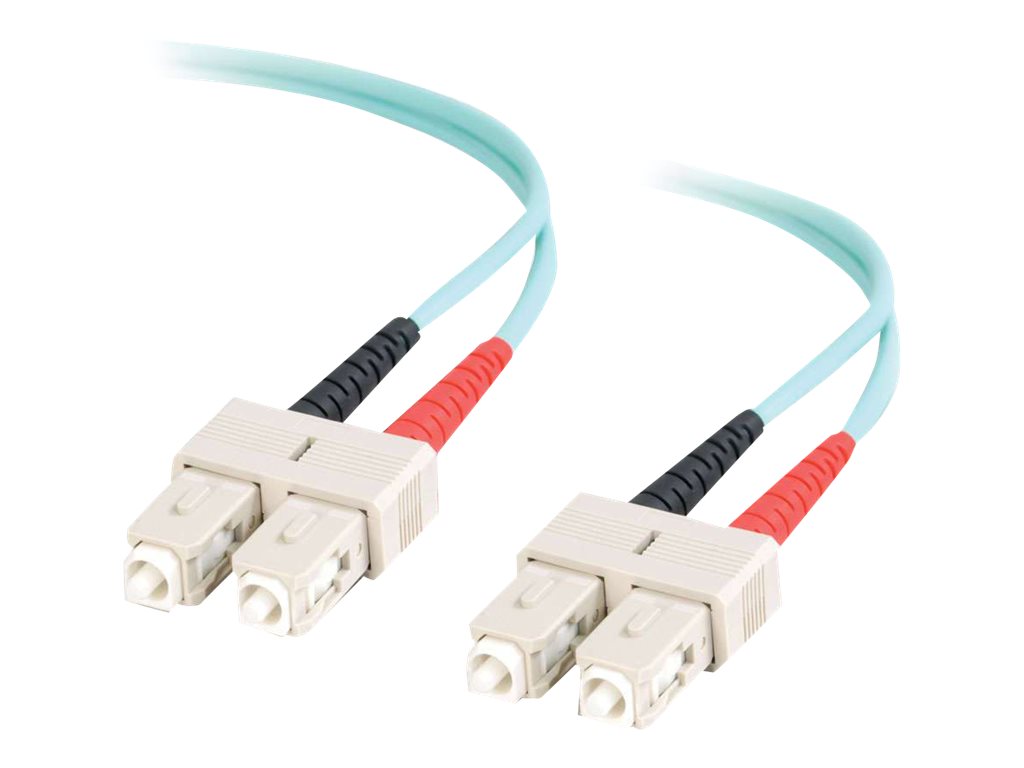 C2G SC-SC 10Gb 50/125 OM3 Duplex Multimode Glasfaserkabel 3 m Aquamarin