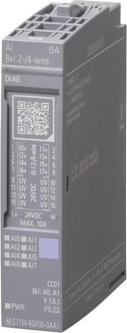 Eingangsmodul SIMATIC ET 200SP analog AI 8xI 2-/4-Wire (6ES71346GF000AA1)