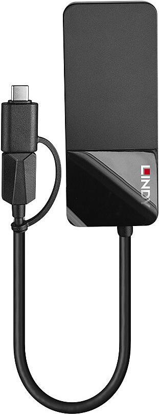 Lindy Videoadapter USB Typ A männlich zu HD-15 (VGA), HDMI (43354)