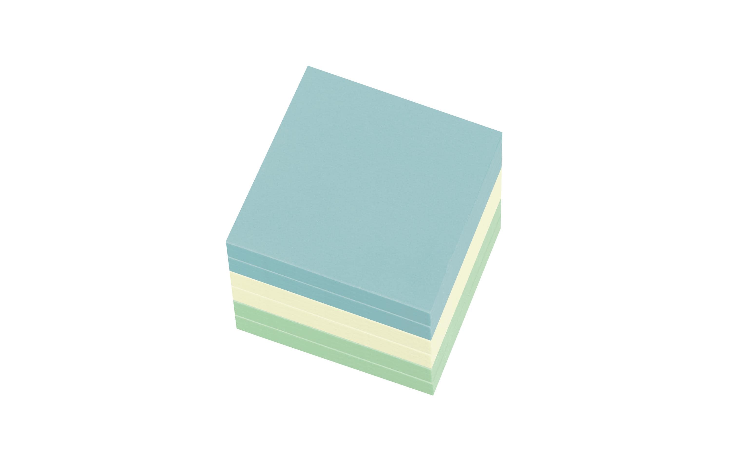 Herlitz Klebezettel 50033430 75 x 75 mm 600 Blatt Selbstklebend Blau, Grün, Gelb
