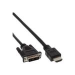 InLine® HDMI-DVI Adapterkabel, HDMI Stecker auf DVI 18+1 Stecker, 1m (17661E)