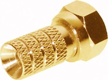shiverpeaks ®-BASIC-S--F-Stecker 4,0, vergoldet, mit großer Mutter (BS85002-AG)