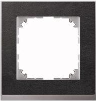 Merten MEG4010-3669. Produktfarbe: Aluminium, Schwarz, Markenkompatibilität: Merten, Material: Stein, Thermoplast (MEG4010-3669)