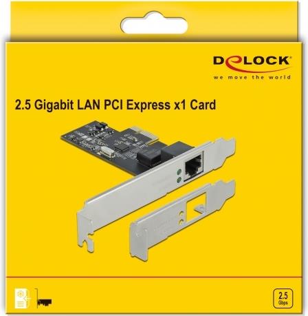 Delock PCI Express x1 Karte 2,5 Gigabit LAN RJ45 Grau
