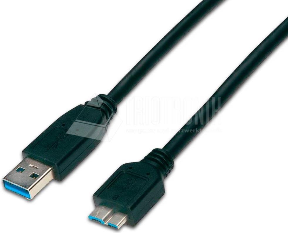 WIREWIN USB 3.0 Kabel, A-Stecker/Micro B-Stecker, schwarz USB (USB 3.0 A-MB MM 0.5 SW)