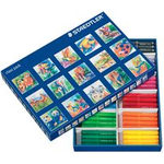 STAEDTLER Fasermaler Noris Club jumbo, 144er Schulbox Minenstärke: 3.0 mm, rund, Tinte mit Lebensmittelfarbe, - 1 Stück (340 C144)