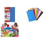 agipa Moosgummi, 300 x 200 mm, Inhalt: 10 Blatt 2 mm, stark, sortiert in den Farben je 1 x schwarz, weiß, - 1 Stück (12372)